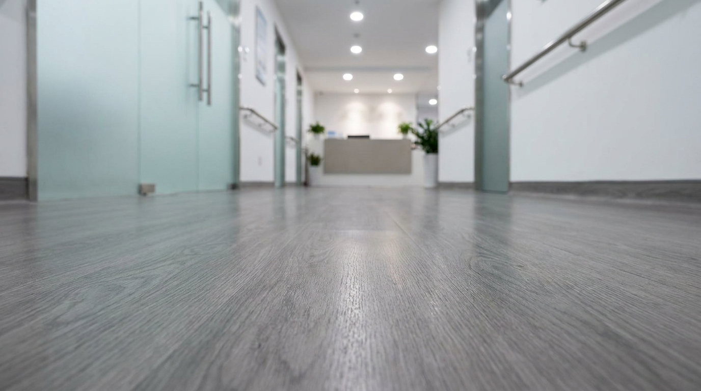 Commercial LVT in healthcare corridor